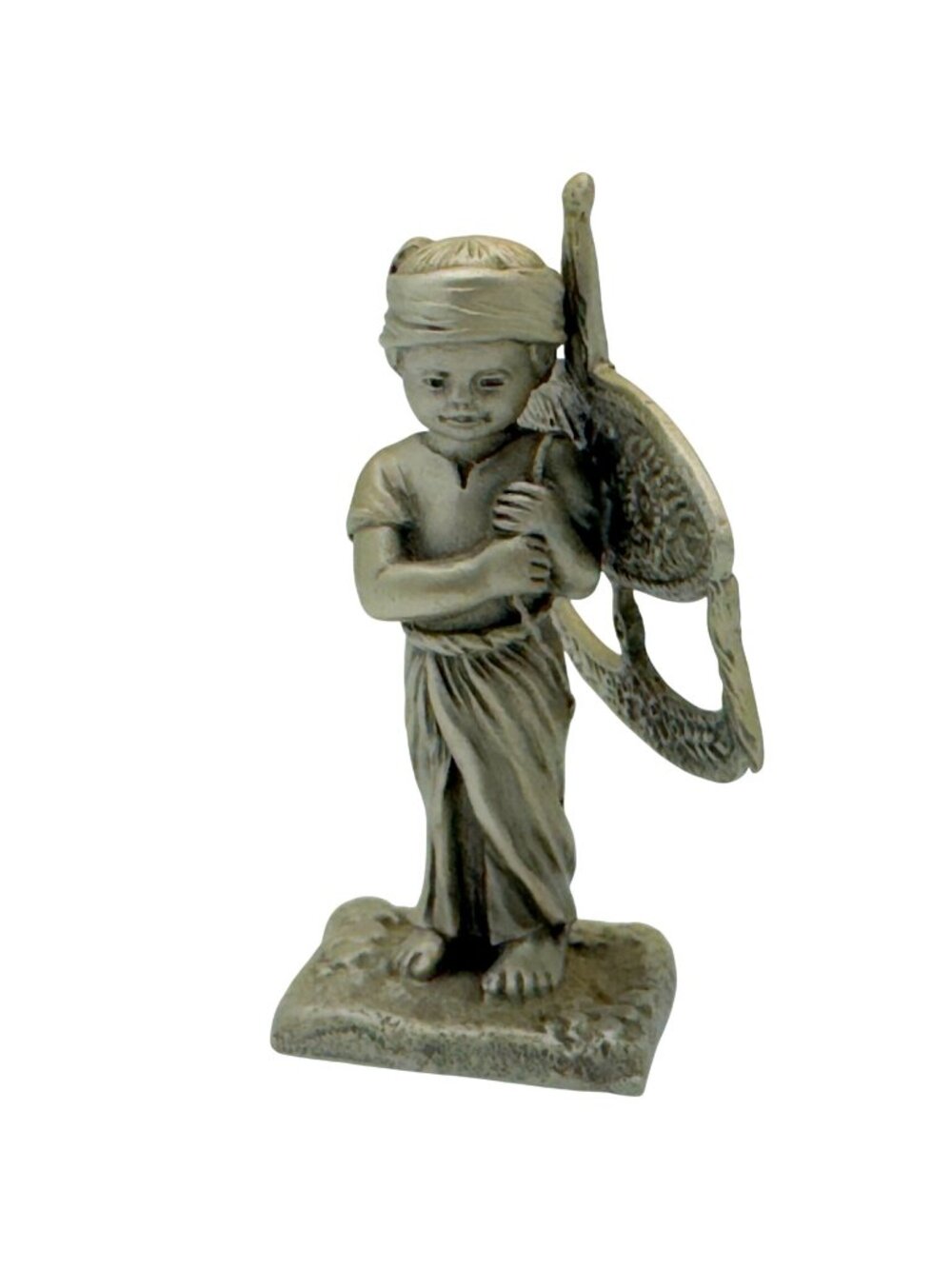 Royal Selangor Pewter Boy Kite Figurine Vtg 90s Malaysian Artisanal Craft 2.5"